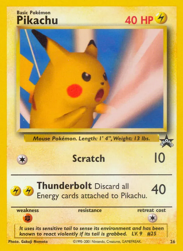Pikachu - Wizards Black Star Promos Pokemon Card