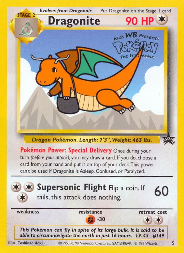 Dragonite - Wizards Black Star Promos Pokemon Card