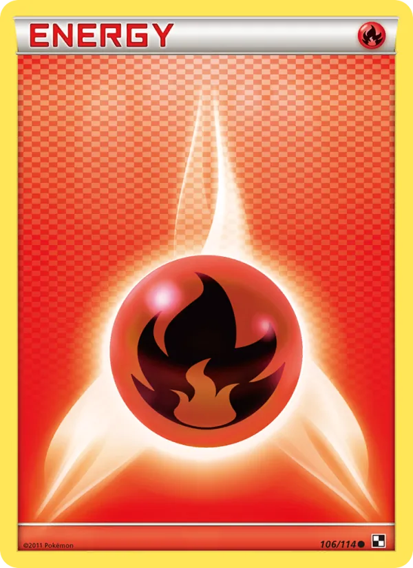Fire Energy - Black & White Pokemon Card