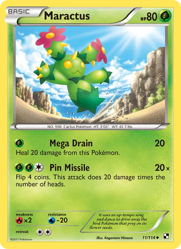 Maractus - Black & White Pokemon Card
