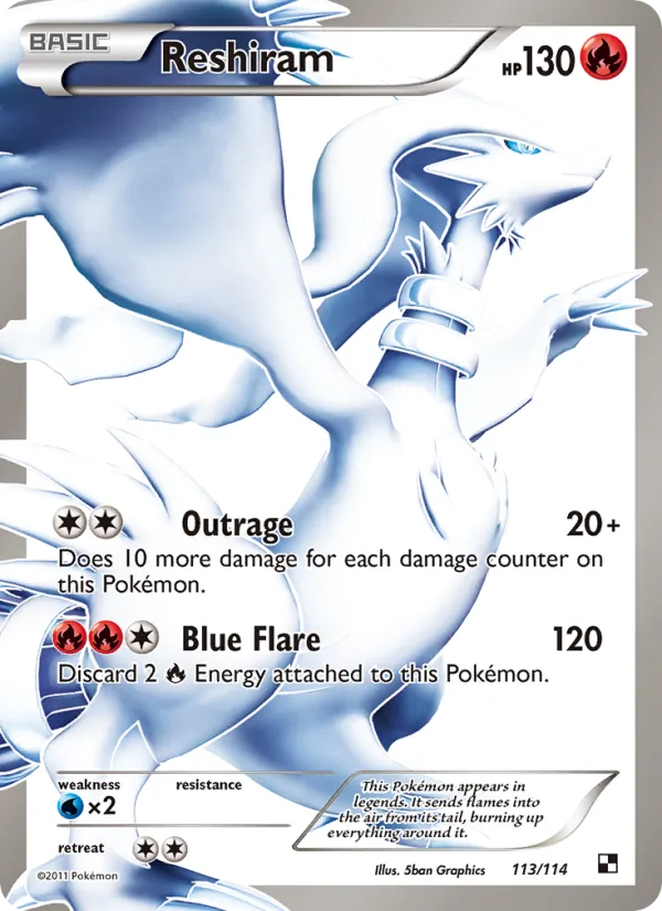Reshiram - Black & White Pokemon Card