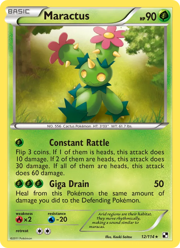 Maractus - Black & White Pokemon Card