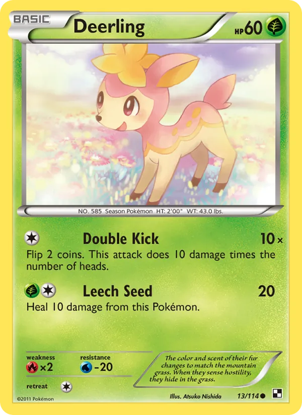 Deerling - Black & White Pokemon Card