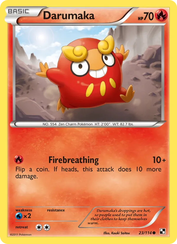 Darumaka - Black & White Pokemon Card