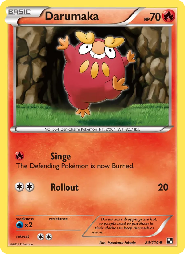 Darumaka - Black & White Pokemon Card