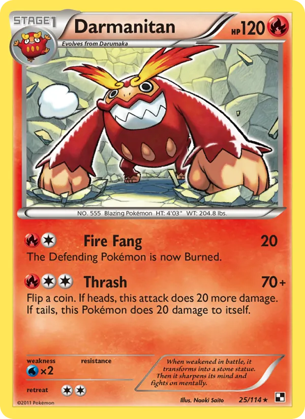 Darmanitan - Black & White Pokemon Card