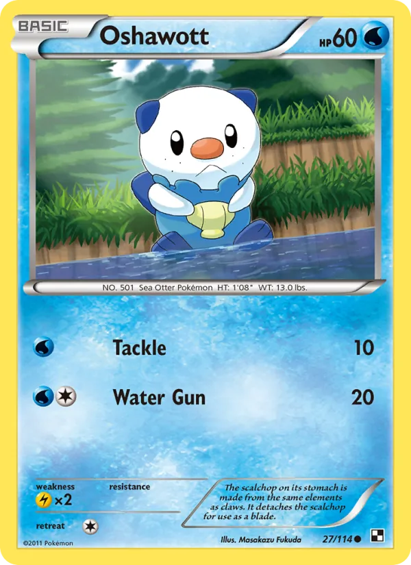 Oshawott - Black & White Pokemon Card
