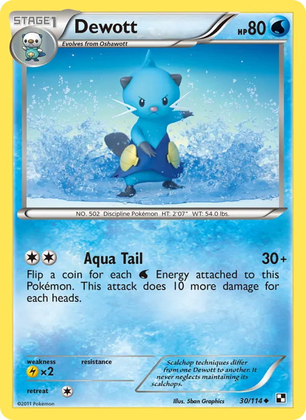 Dewott - Black & White Pokemon Card