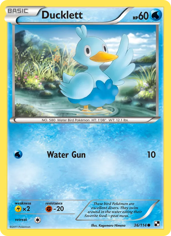 Ducklett - Black & White Pokemon Card