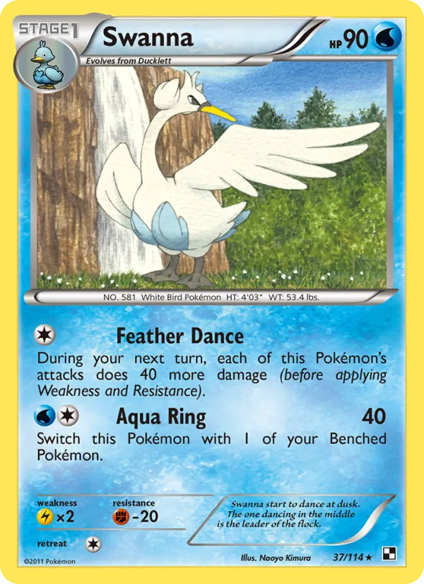 Swanna - Black & White Pokemon Card