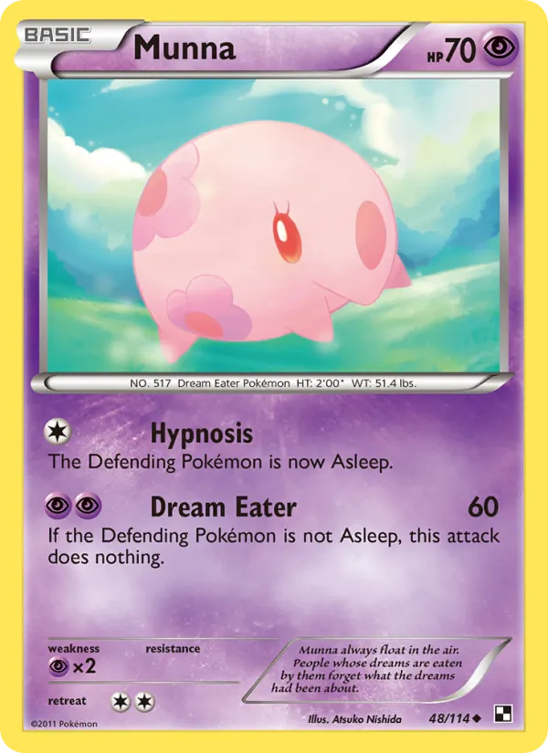 Munna - Black & White Pokemon Card