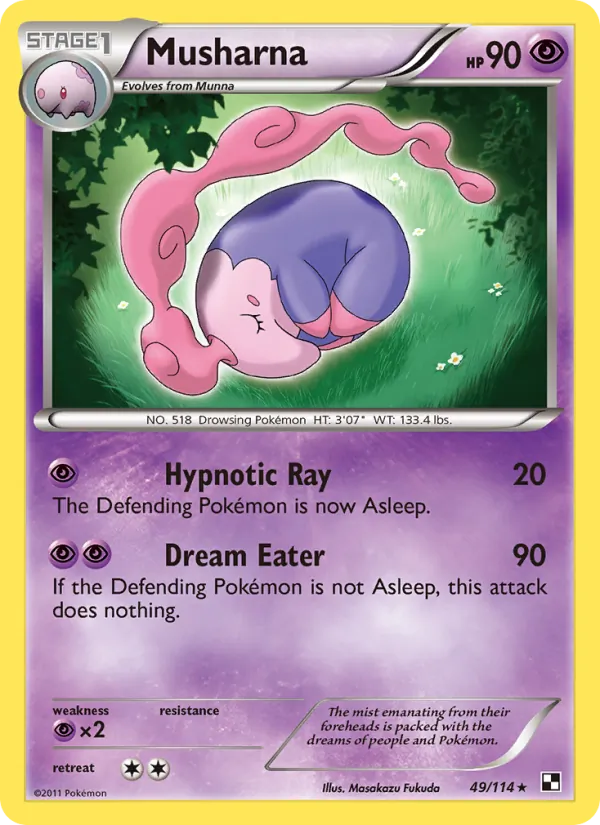 Musharna - Black & White Pokemon Card