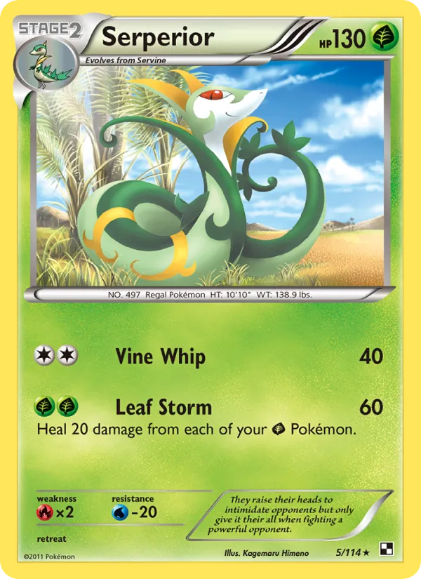 Serperior - Black & White Pokemon Card