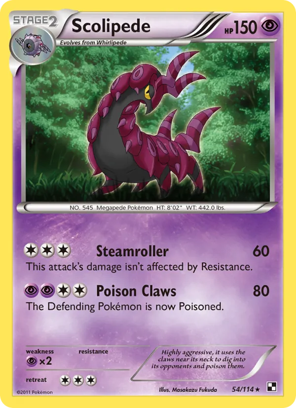 Scolipede - Black & White Pokemon Card