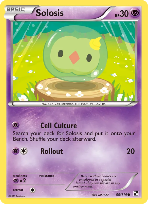 Solosis - Black & White Pokemon Card