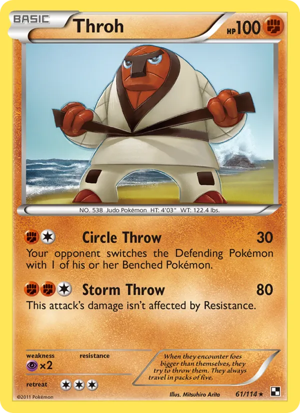 Throh - Black & White Pokemon Card