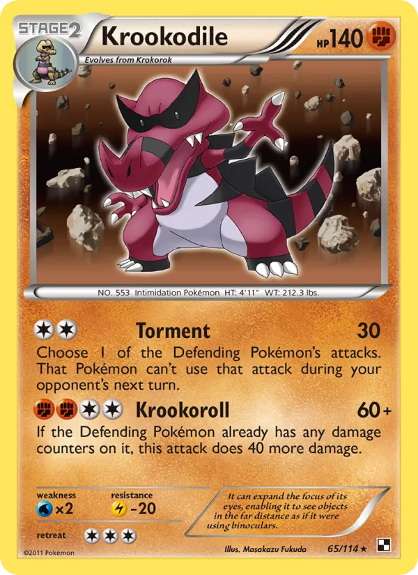 Krookodile - Black & White Pokemon Card