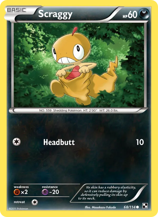 Scraggy - Black & White Pokemon Card