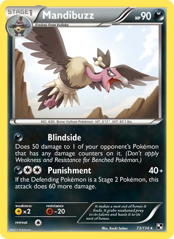 Mandibuzz - Black & White Pokemon Card