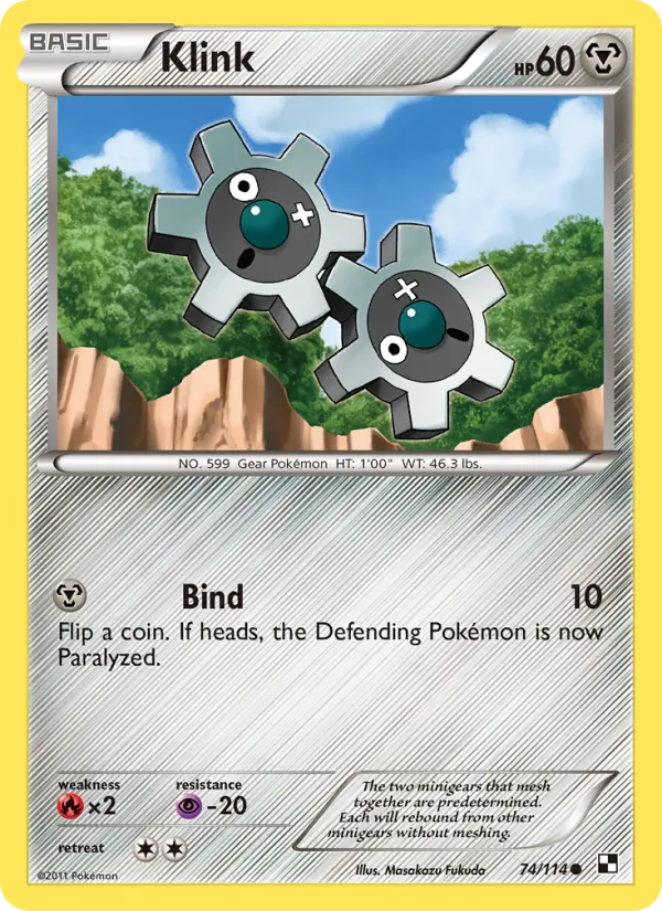 Klink - Black & White Pokemon Card
