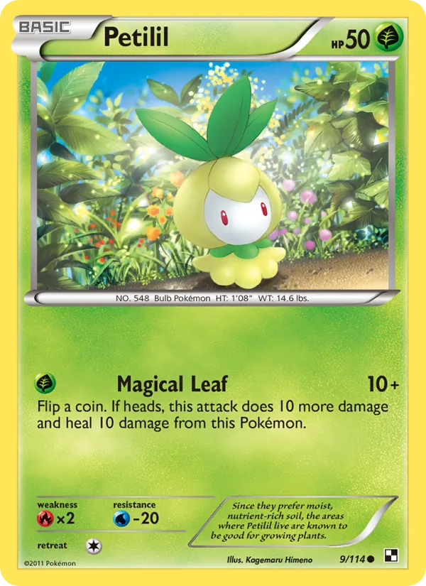 Petilil - Black & White Pokemon Card