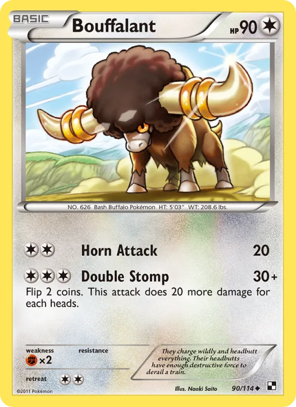 Bouffalant - Black & White Pokemon Card