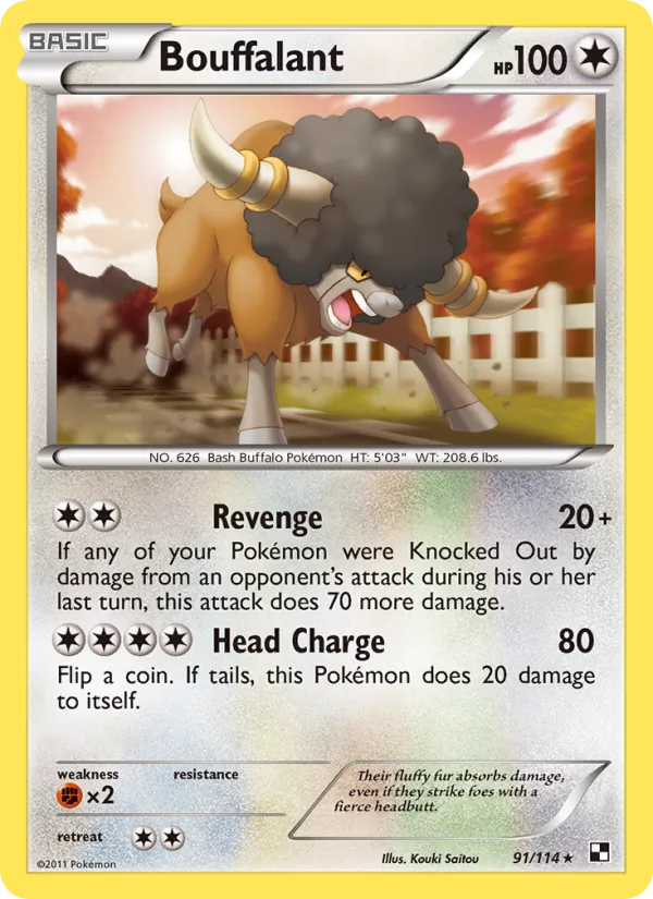 Bouffalant - Black & White Pokemon Card