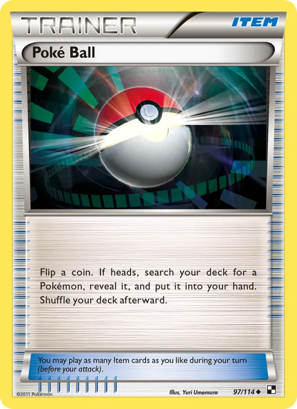 Poké Ball - Black & White Pokemon Card