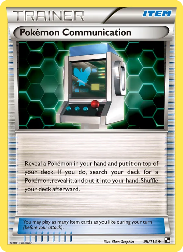 Pokémon Communication - Black & White Pokemon Card