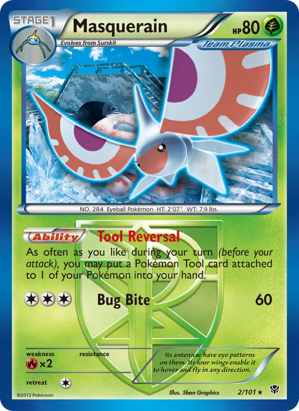 Masquerain - Plasma Blast Pokemon Card