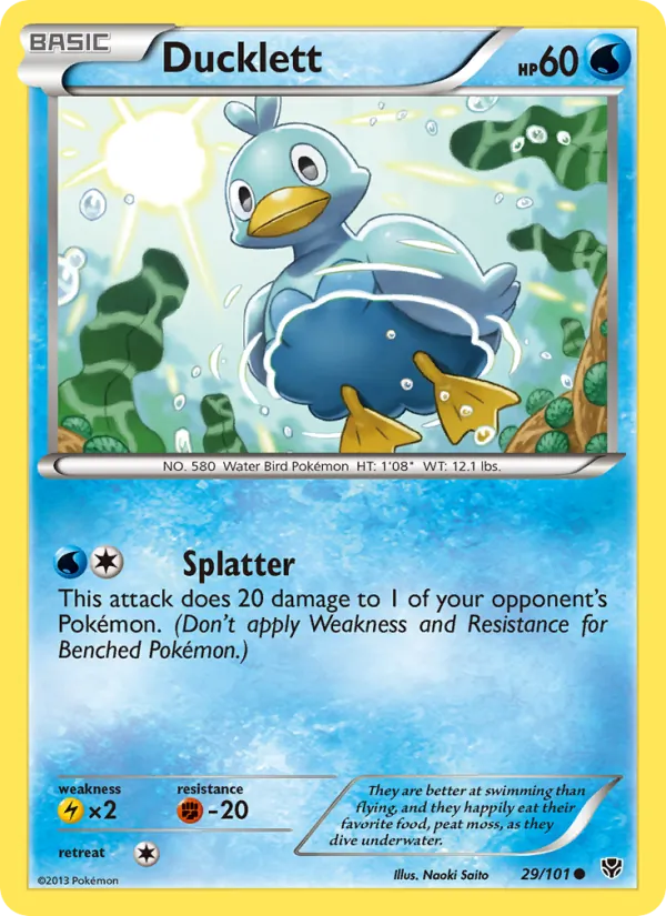 Ducklett - Plasma Blast Pokemon Card