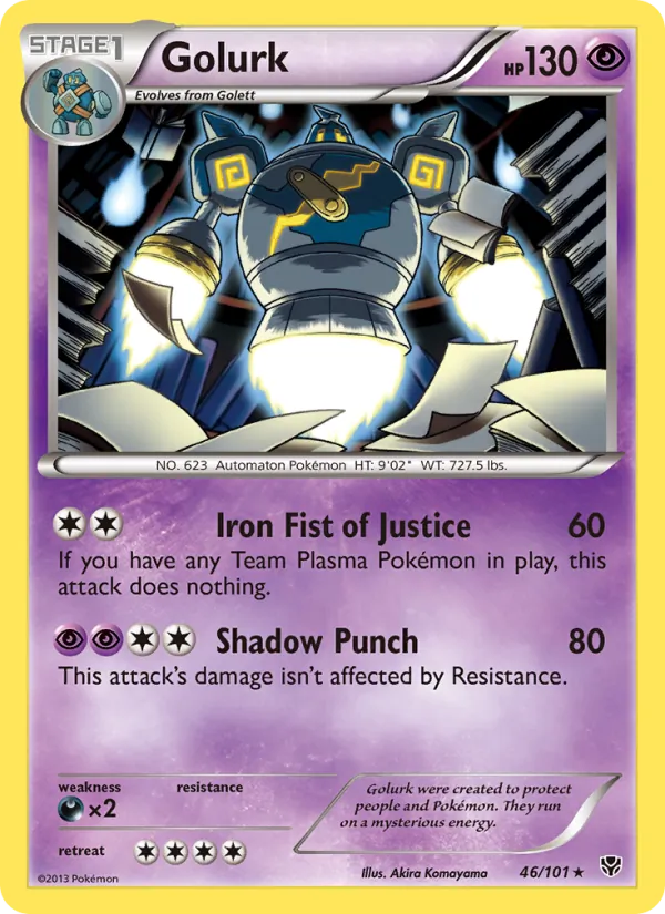 Golurk - Plasma Blast Pokemon Card