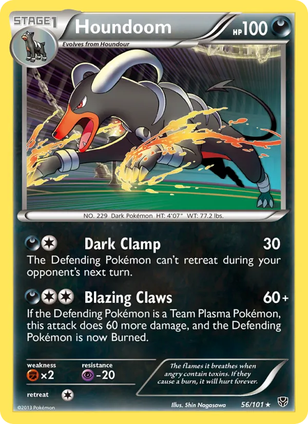 Houndoom - Plasma Blast Pokemon Card