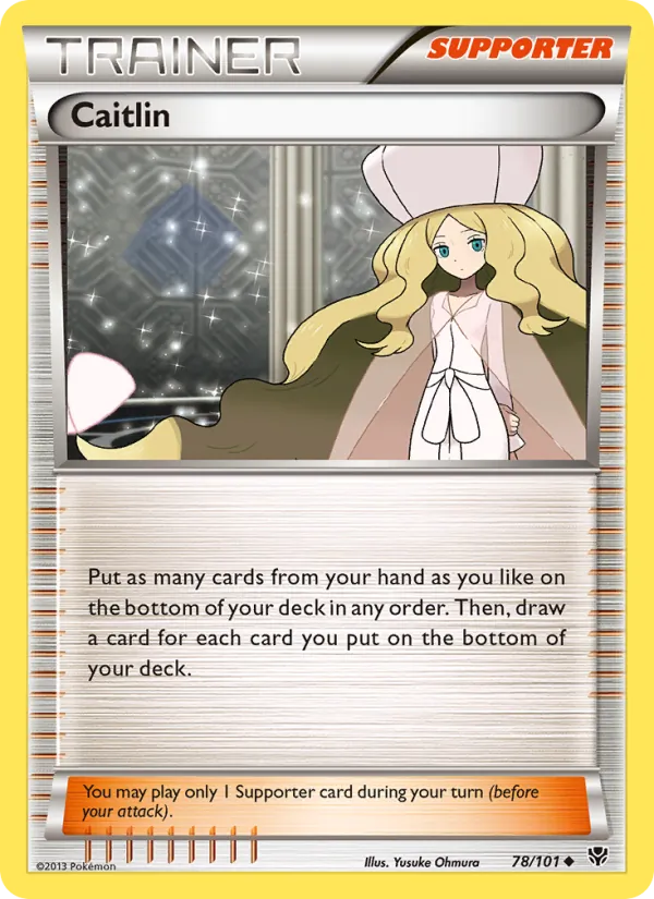 Caitlin - Plasma Blast Pokemon Card