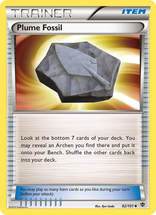 Plume Fossil - Plasma Blast Pokemon Card