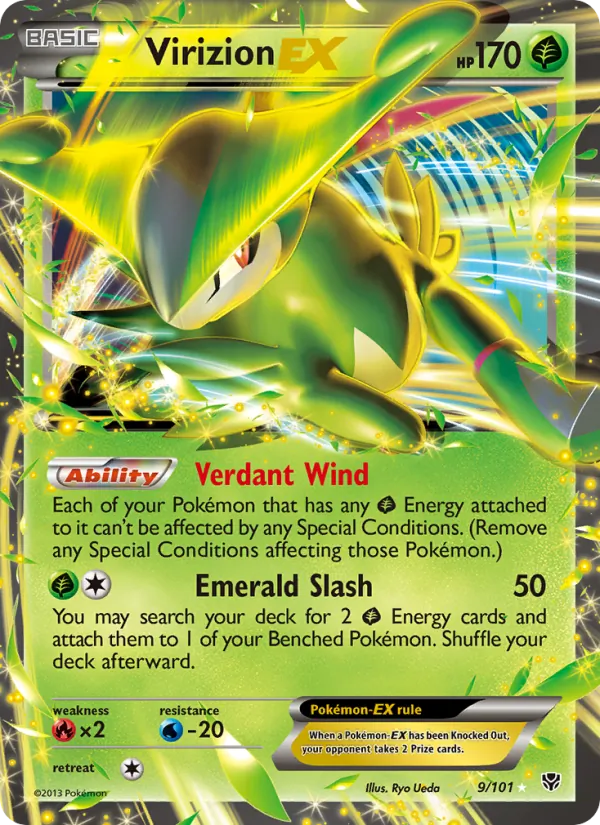 Virizion-EX - Plasma Blast Pokemon Card
