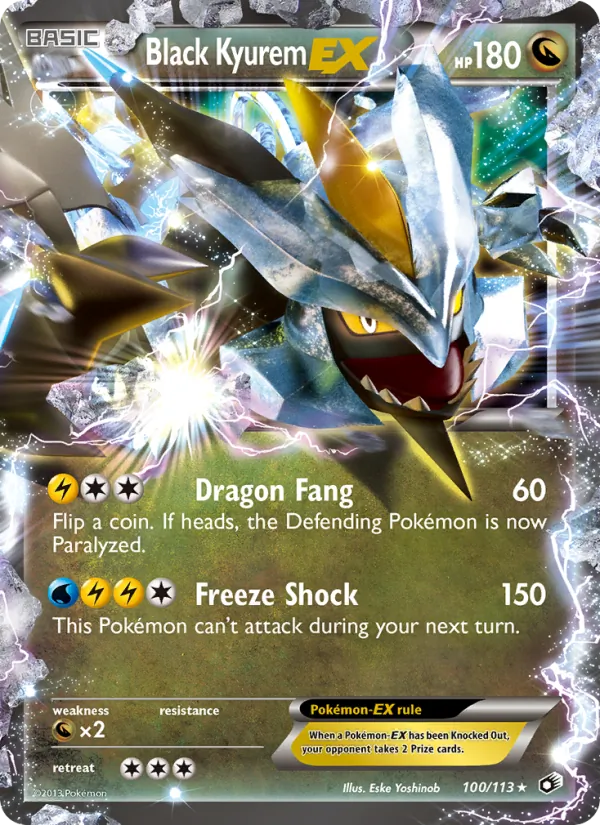 Black Kyurem-EX - Legendary Treasures Pokemon Card