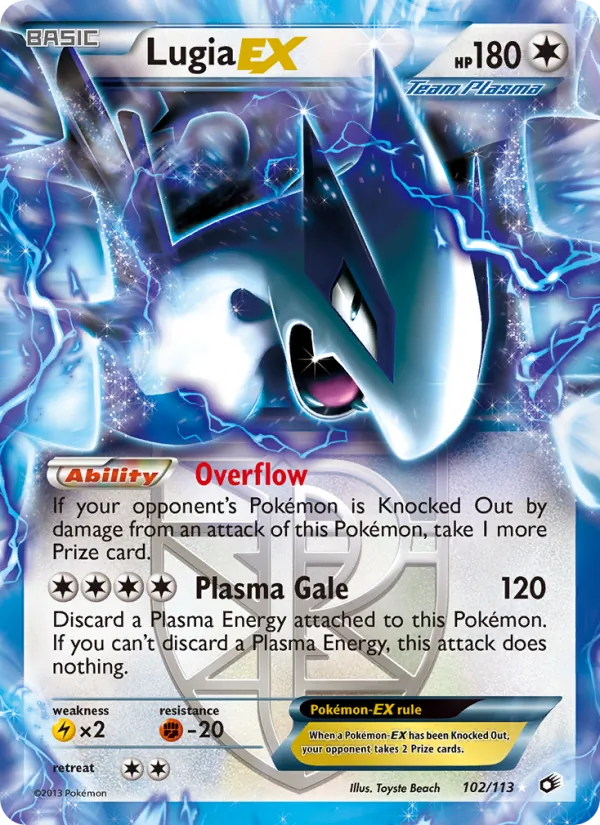 Lugia-EX - Legendary Treasures Pokemon Card