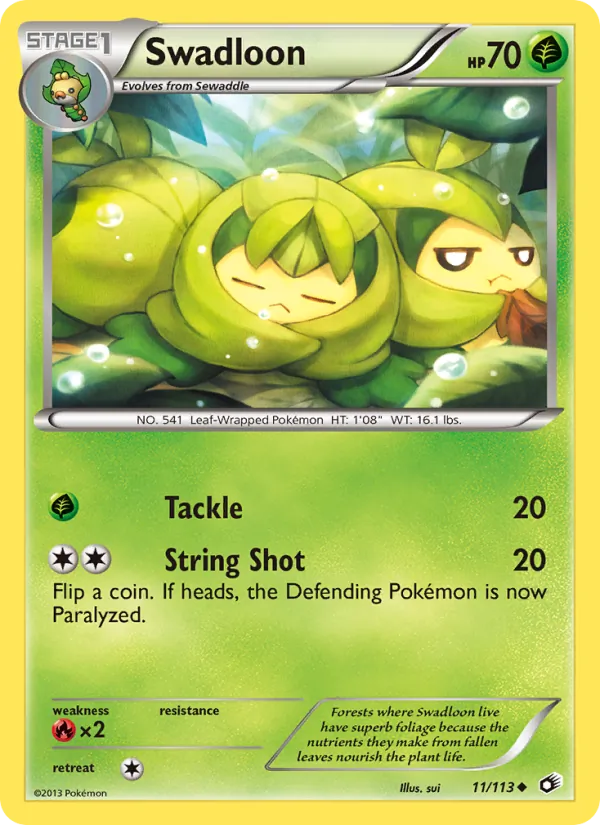 Swadloon - Legendary Treasures Pokemon Card