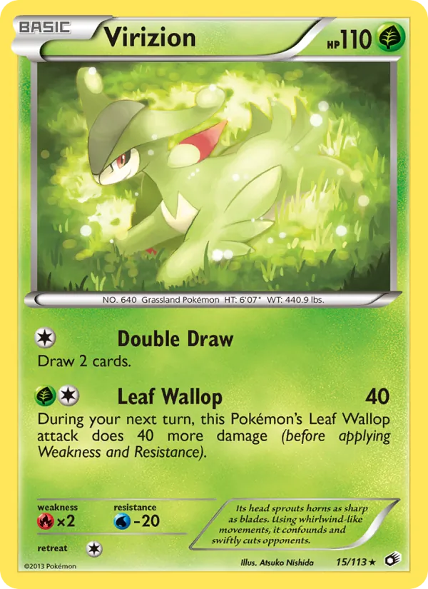 Virizion - Legendary Treasures Pokemon Card