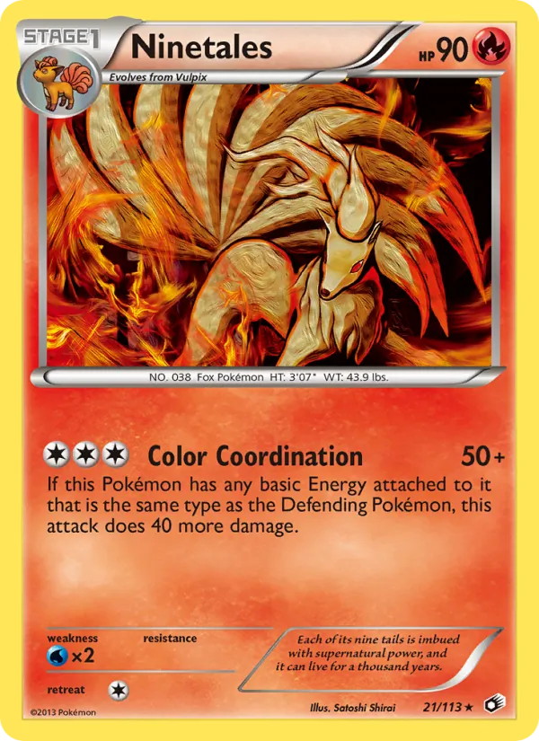 Ninetales - Legendary Treasures Pokemon Card