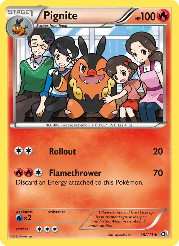 Pignite - Legendary Treasures Pokemon Card