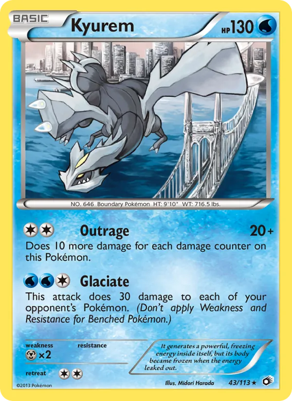 Kyurem - Legendary Treasures Pokemon Card