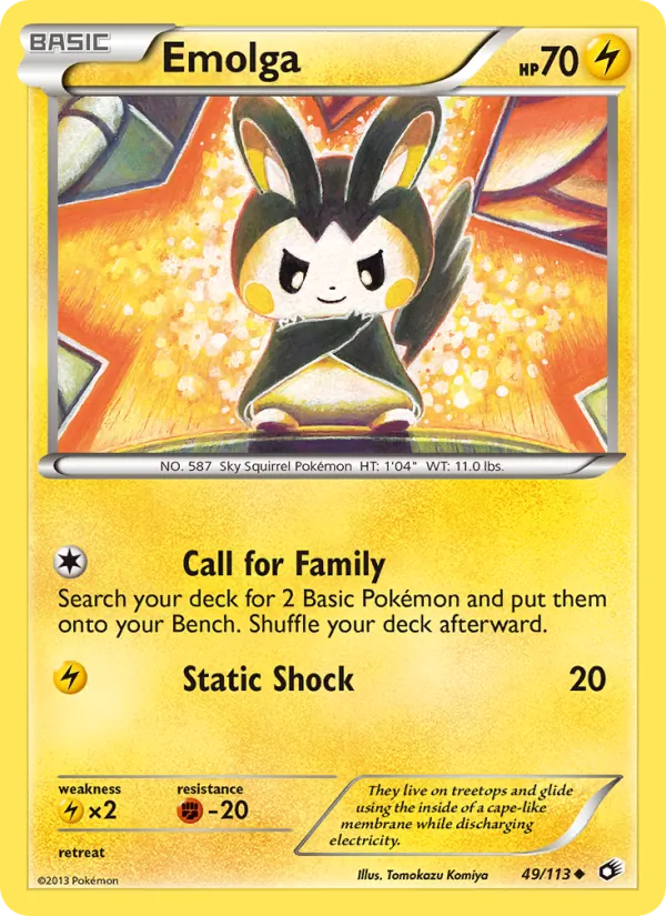 Emolga - Legendary Treasures Pokemon Card
