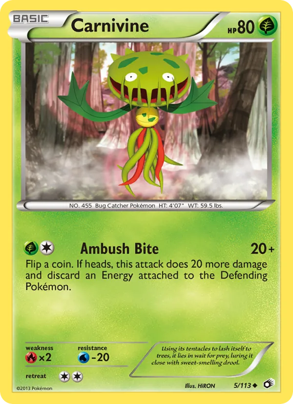 Carnivine - Legendary Treasures Pokemon Card