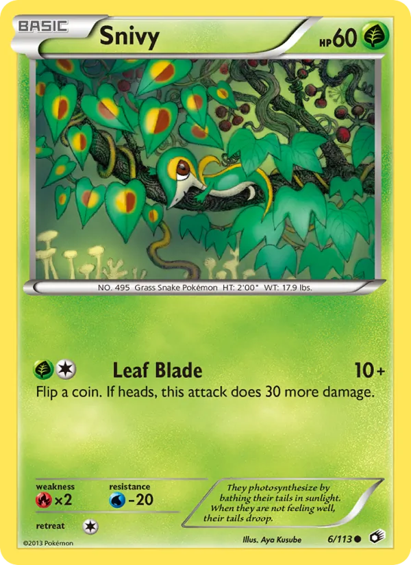 Snivy - Legendary Treasures Pokemon Card