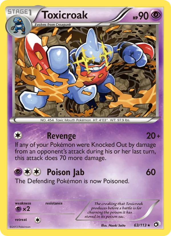 Toxicroak - Legendary Treasures Pokemon Card