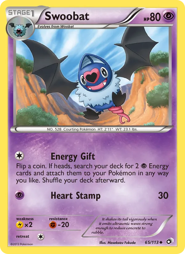Swoobat - Legendary Treasures Pokemon Card