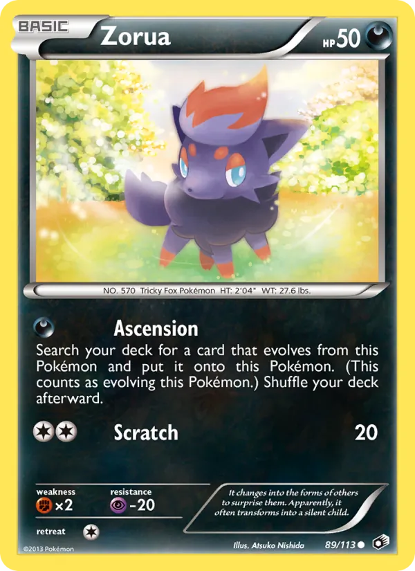 Zorua - Legendary Treasures Pokemon Card