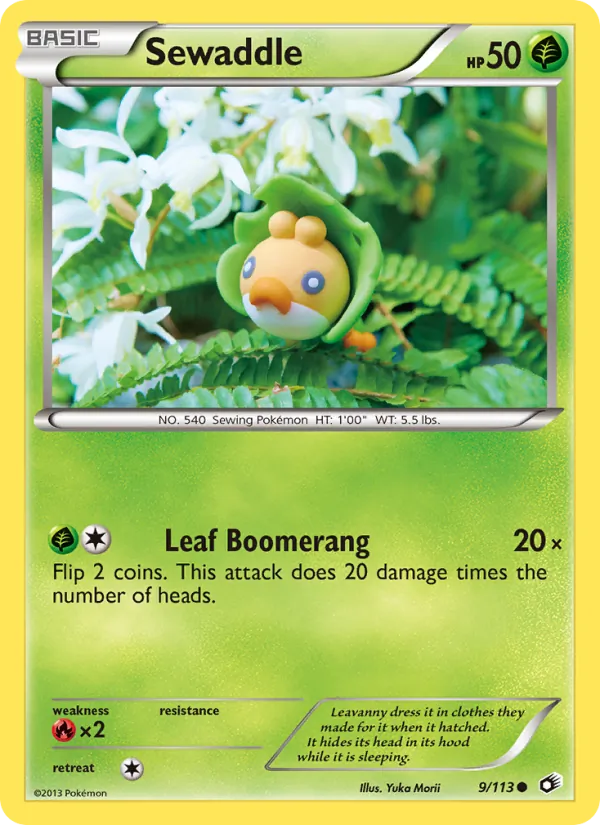 Sewaddle - Legendary Treasures Pokemon Card